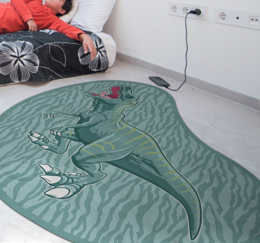 Alfombras vinílicas de animales Raya tiranosaurio rex dinosaurio - TenVinilo