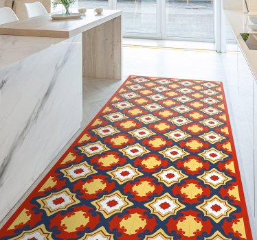 Alfombras vinílicas de azulejos Azulejo rojo brillante - TenVinilo