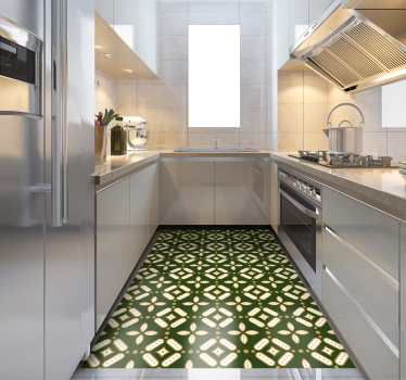 Alfombra vinílica con azulejos cuadrados - TenVinilo