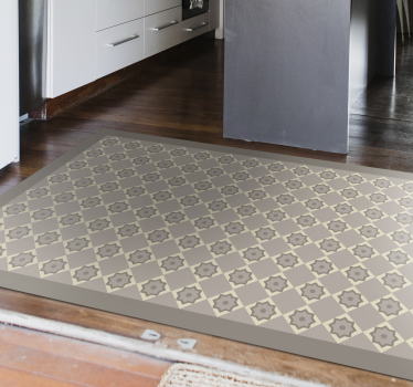 Alfombras vinílicas de azulejos de cemento beige - TenVinilo