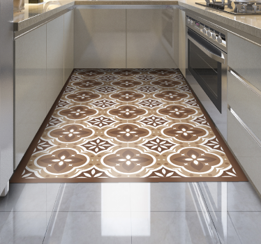 Alfombras vinílicas de azulejos marrón - TenVinilo