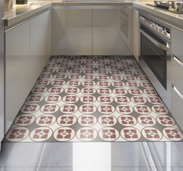 Alfombras vinílicas de azulejos naranja pastel  - TenVinilo