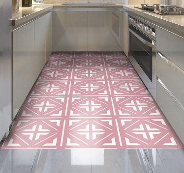 Alfombras vinílicas de azulejos Patrón de azulejos rosas - TenVinilo