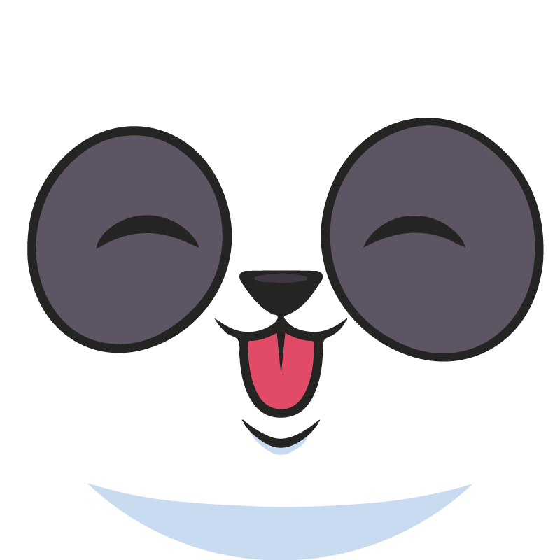 Alfombra vinílica blanca cara de panda - TenVinilo