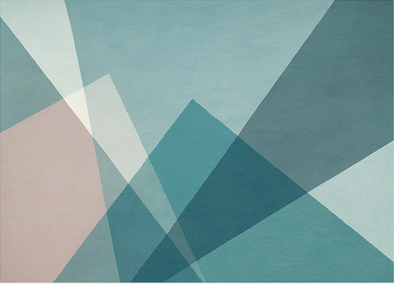 Aflombra vinilica azul diseño abstracto geométrico - TenVinilo