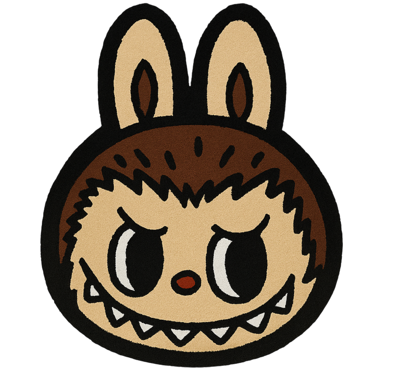 Alfombra vinílica infantil labubu marrón clásico - TenVinilo