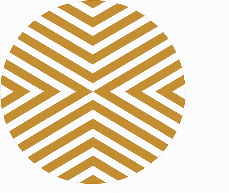 Alfombra vinilo comedor patrón de chevron mostaza - TenVinilo