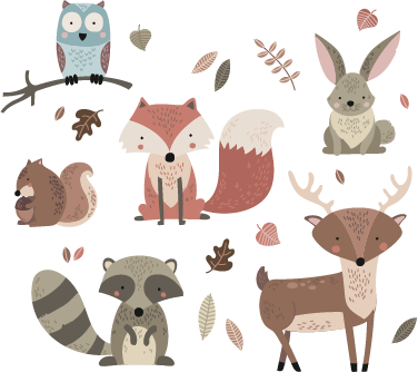 Aflombra vinílica animales estilo otoñal - TenVinilo