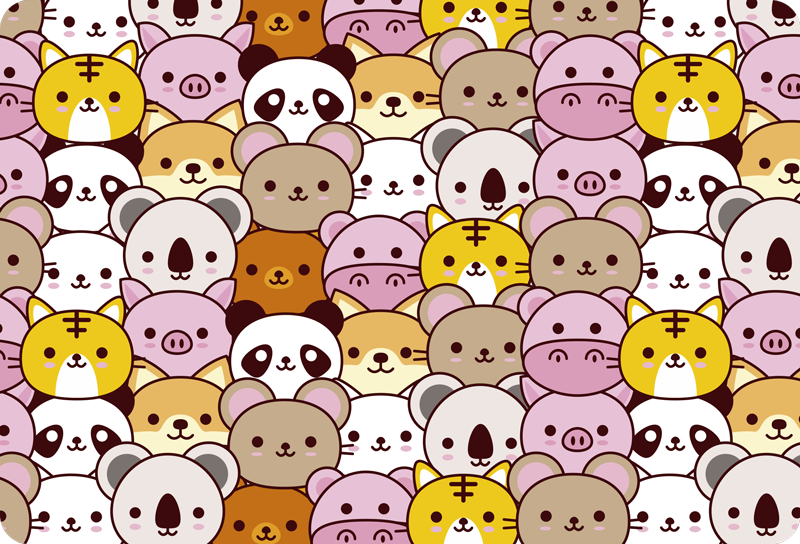 Aflombra vinílica animales bebés adorables - TenVinilo