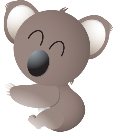 Aflombra vinílica animales koala feliz - TenVinilo
