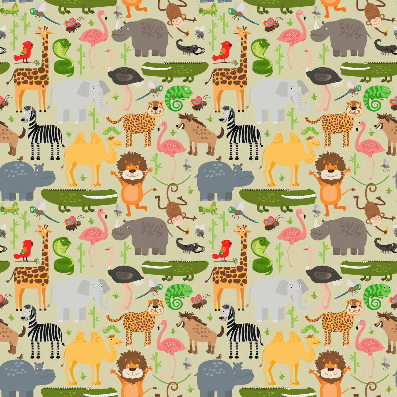 Aflombra vinílica animales diseño selva - TenVinilo