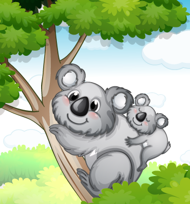 Aflombra vinílica animales koala madre e hijo - TenVinilo