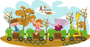 Aflombra vinílica animales tren en otoño - TenVinilo