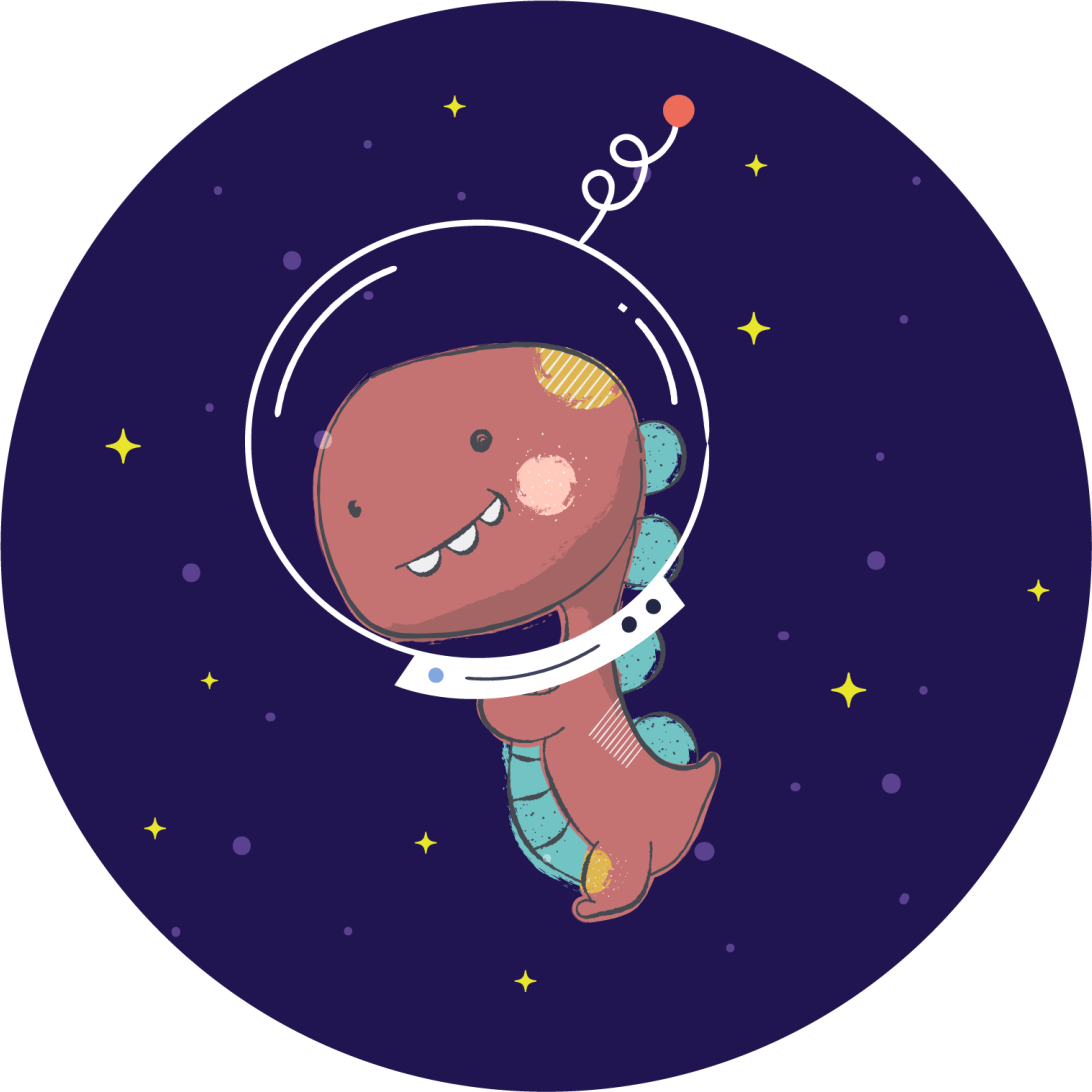 Aflombra vinílica animales space t-rex - TenVinilo