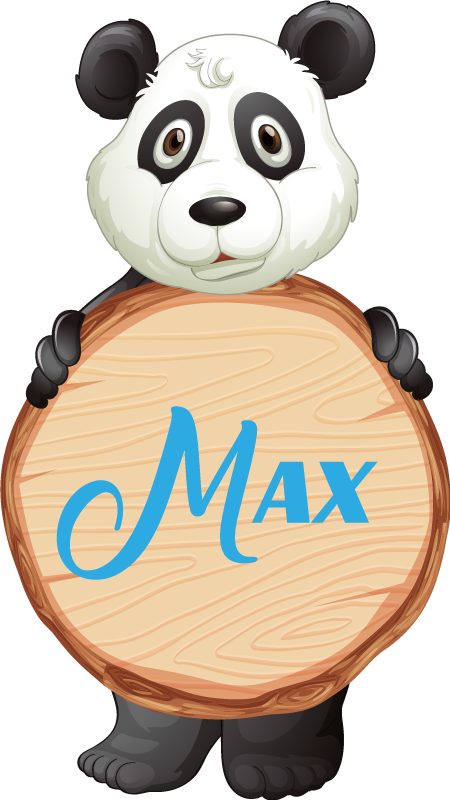 Aflombra vinílica animales panda personalizado - TenVinilo