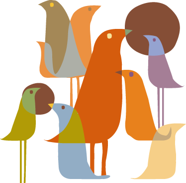Aflombra vinílica animales estilo minimalista aves - TenVinilo