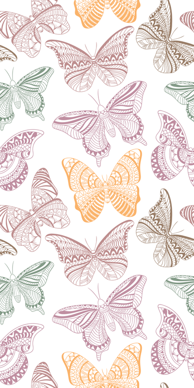 Aflombra vinílica animales mariposas ornamentales - TenVinilo