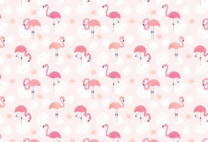 Aflombra vinílica animales motivos de flamencos rosas - TenVinilo