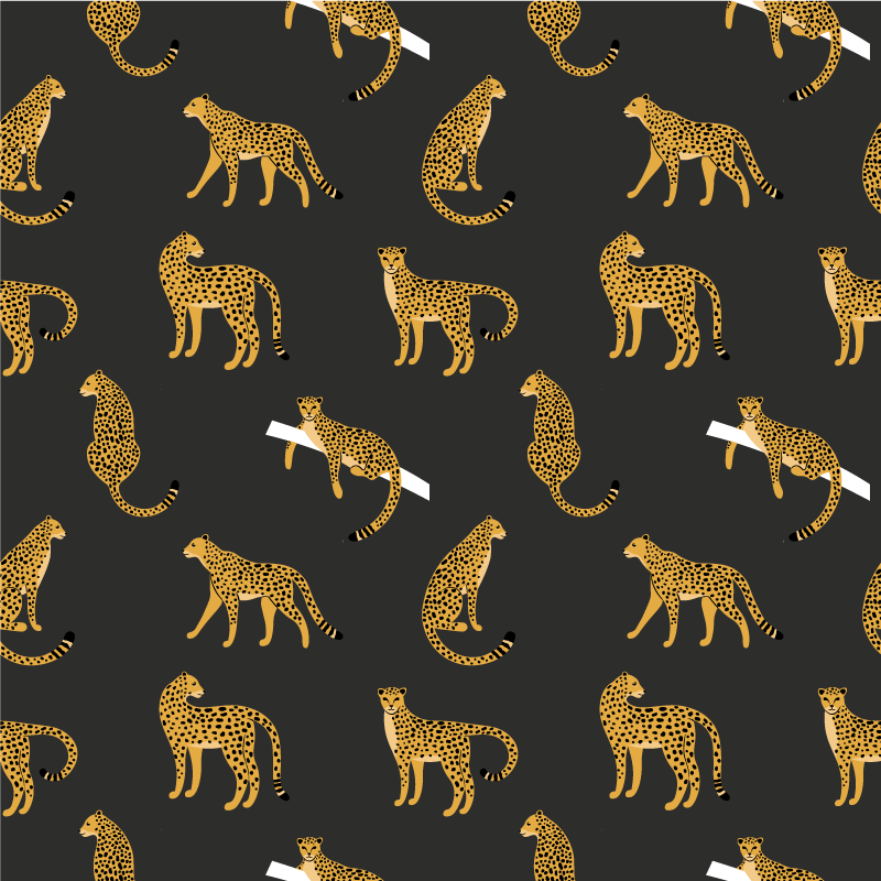 Aflombra vinílica animales leopardo sobre fondo oscuro - TenVinilo