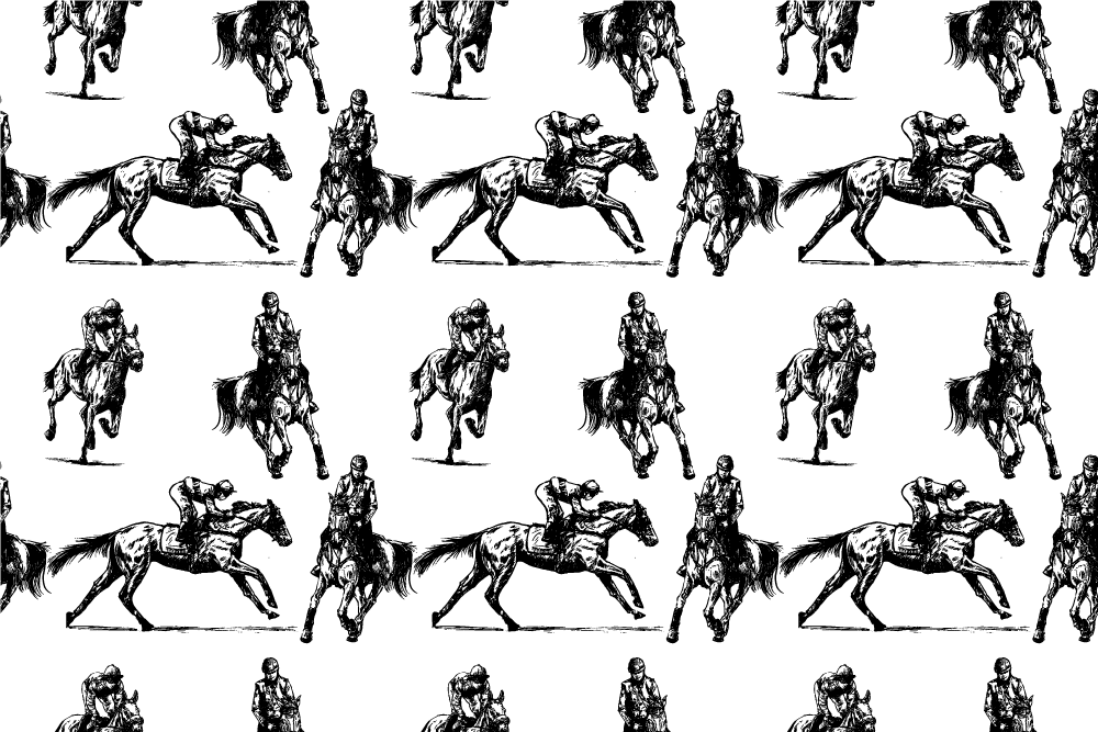 Aflombra vinílica animales caballo blanco y negro - TenVinilo