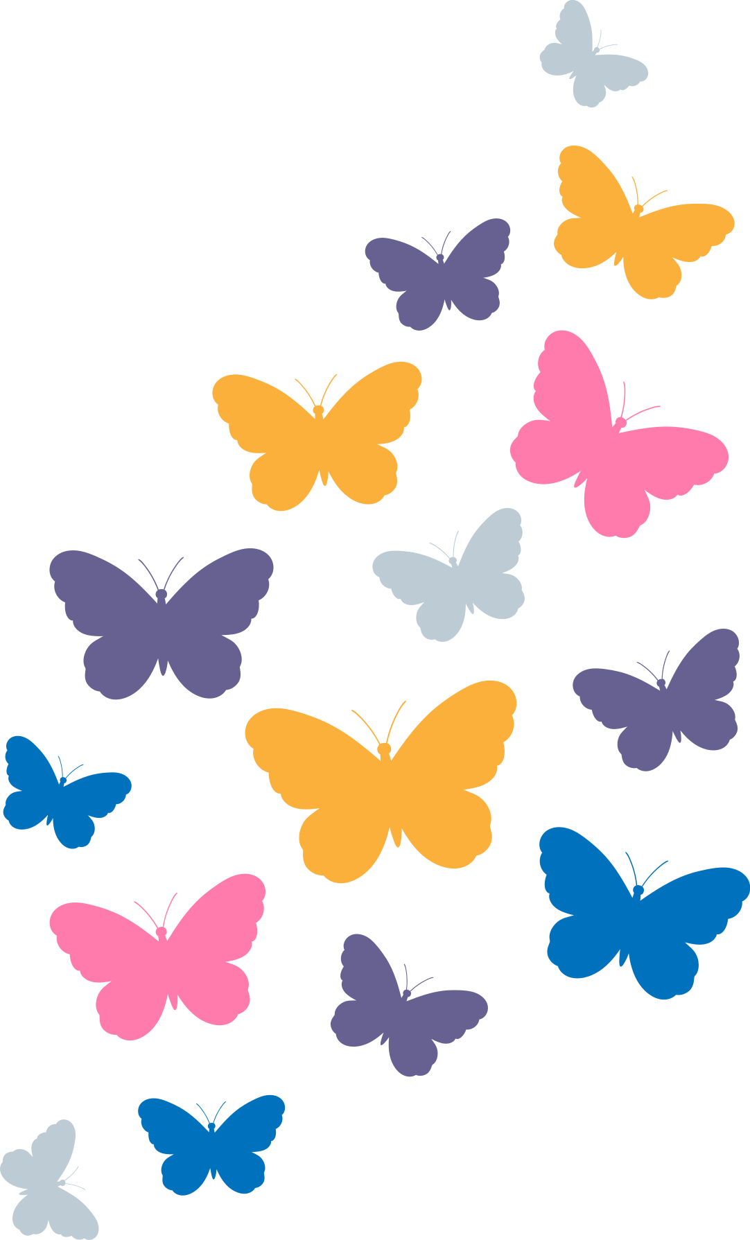 Aflombra vinílica animales mariposas multicolores volando - TenVinilo