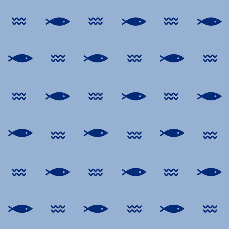 Aflombra vinílica animales patrón de peces minimalista - TenVinilo