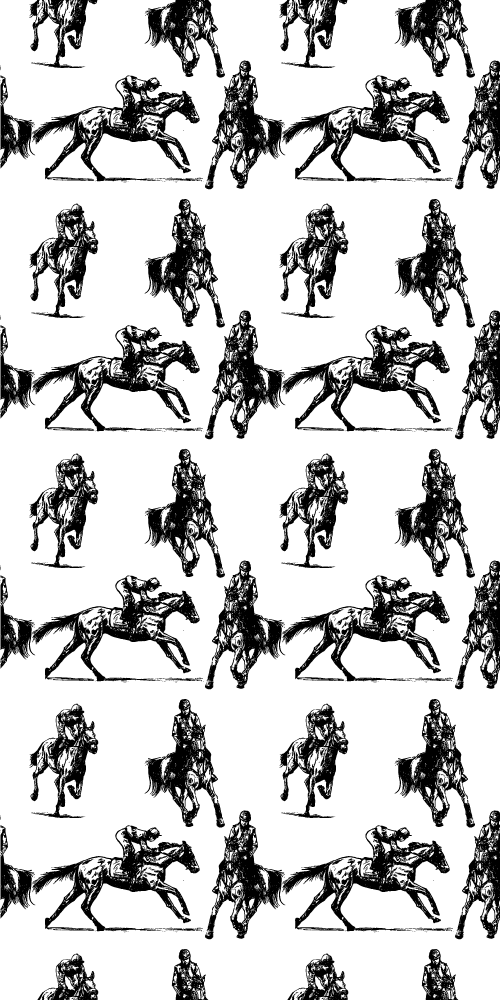 Aflombra vinílica animales caballo blanco y negro - TenVinilo