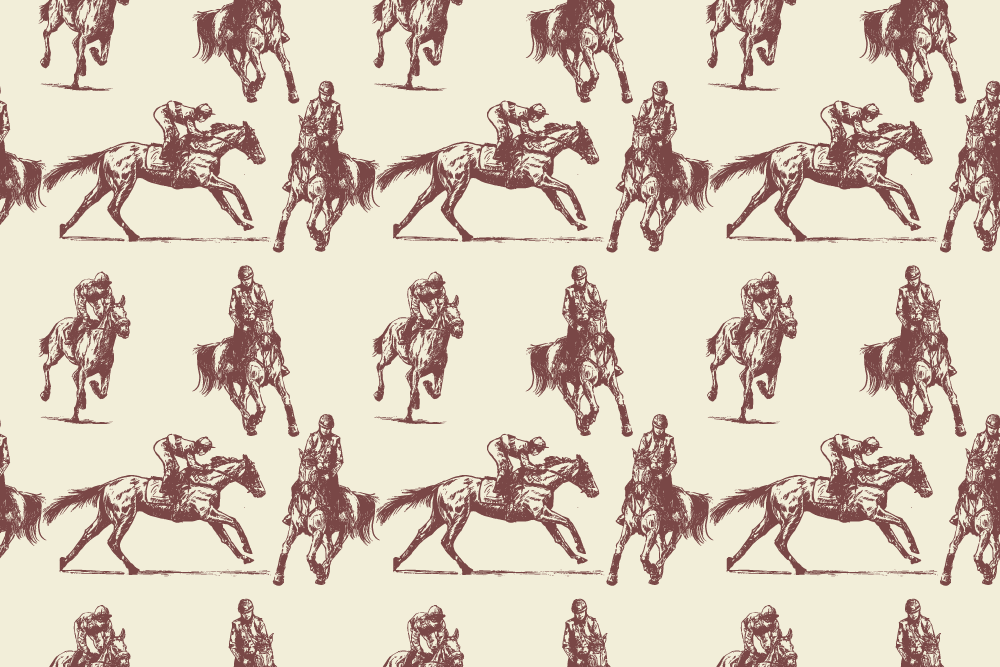 Aflombra vinílica animales patrón de caballos beige y marrón - TenVinilo