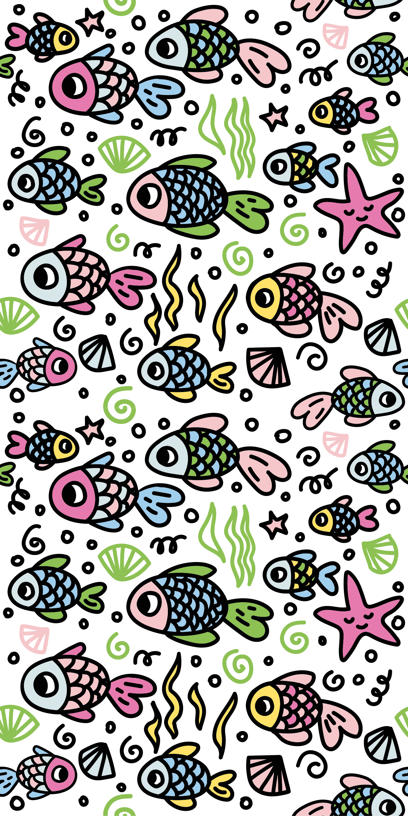 Aflombra vinílica animales diseño de peces multicolores - TenVinilo