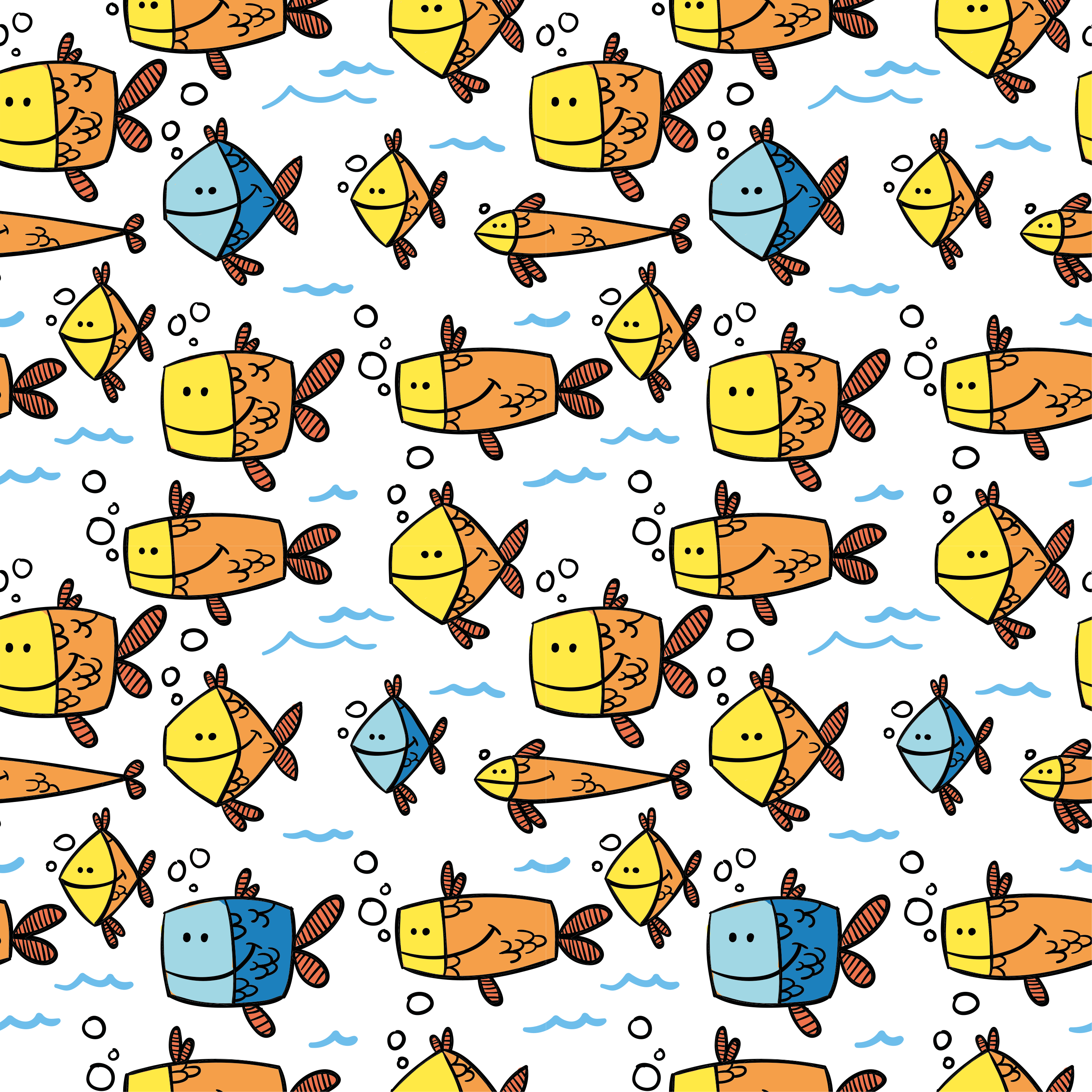 Aflombra vinílica animales peces multicolores infantiles - TenVinilo