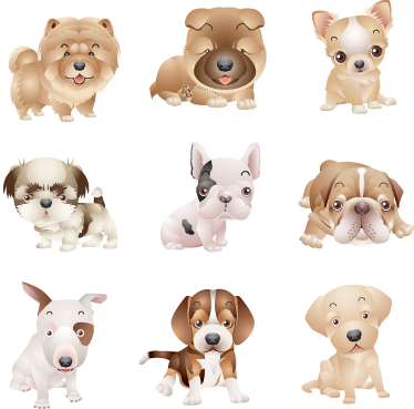 Aflombra vinílica animales cachorros adorables - TenVinilo