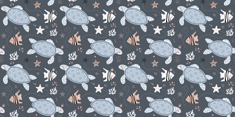 Aflombra vinílica animales diseño de tortuga juguetona - TenVinilo