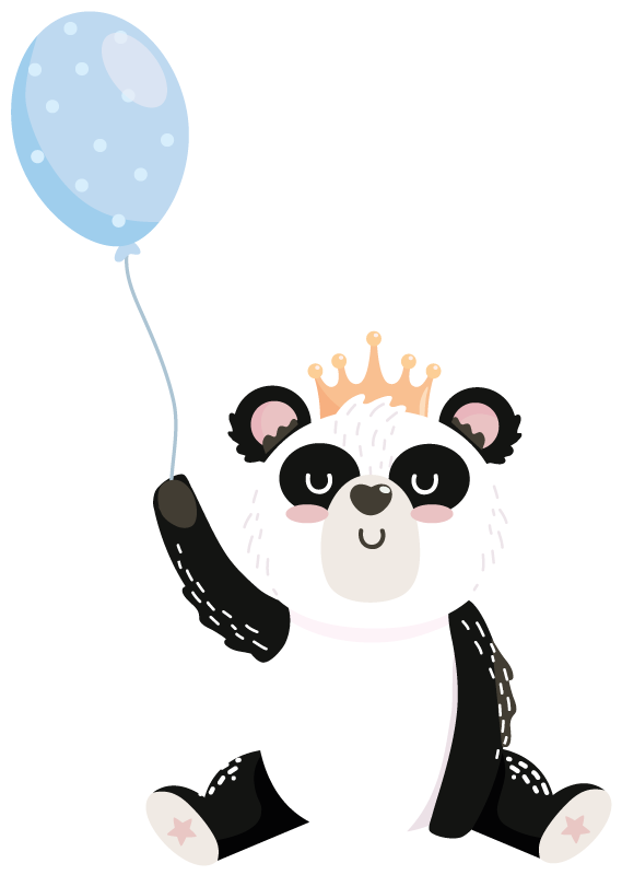 Aflombra vinílica animales panda adorable globo - TenVinilo