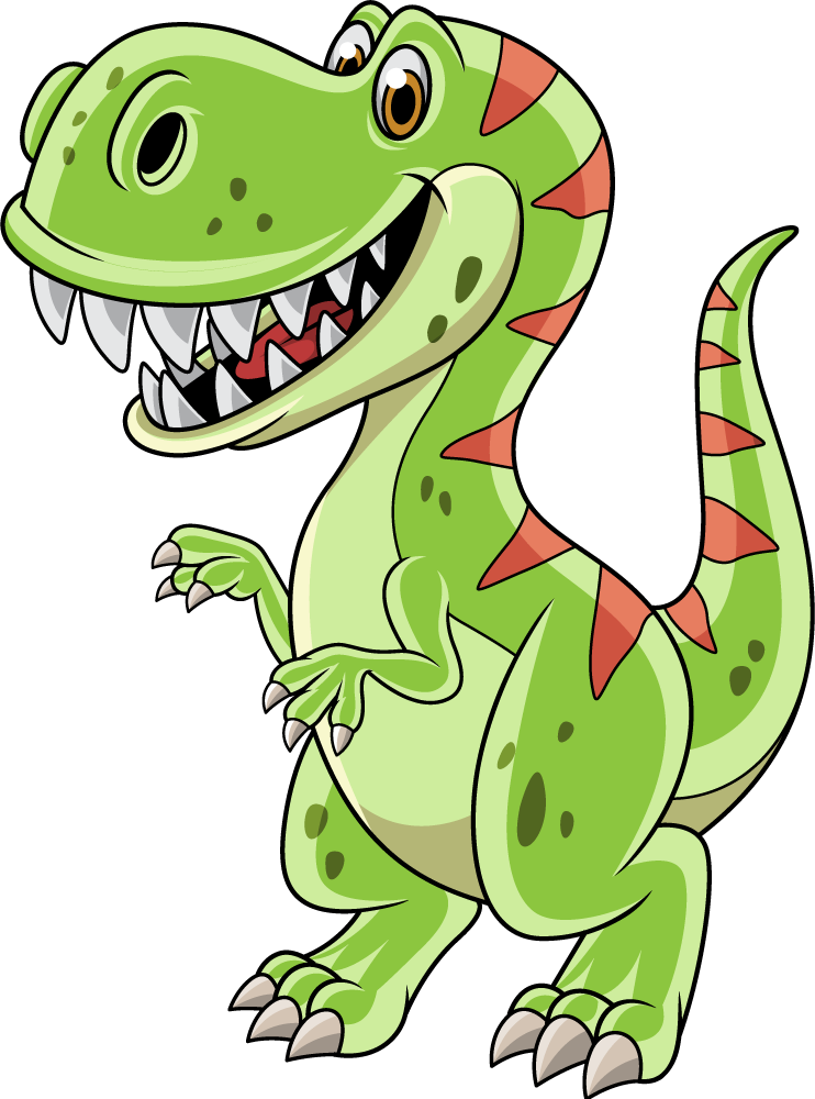 Aflombra vinílica animales rex dinosaurio caricatura - TenVinilo