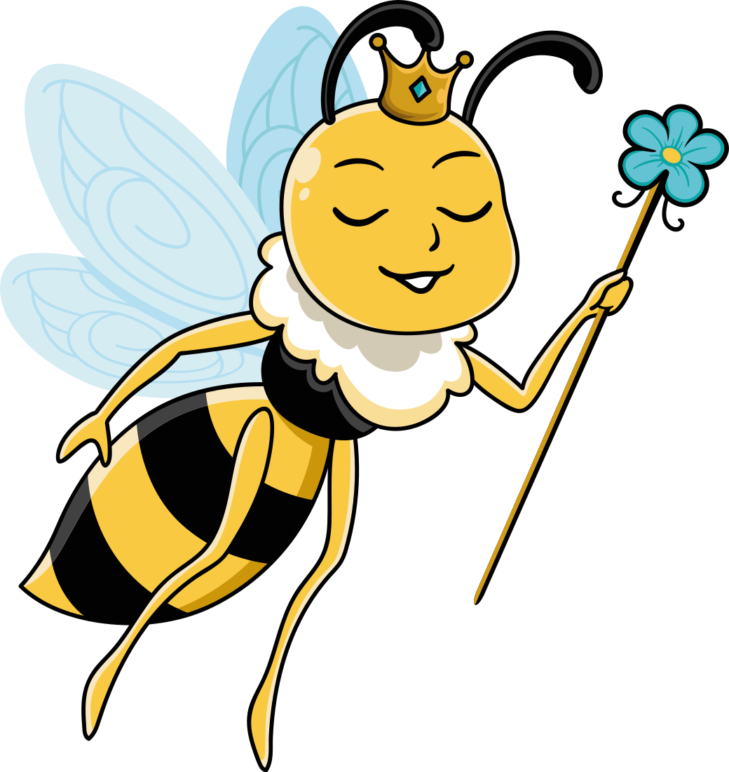 Aflombra vinílica animales personaje reina abeja - TenVinilo