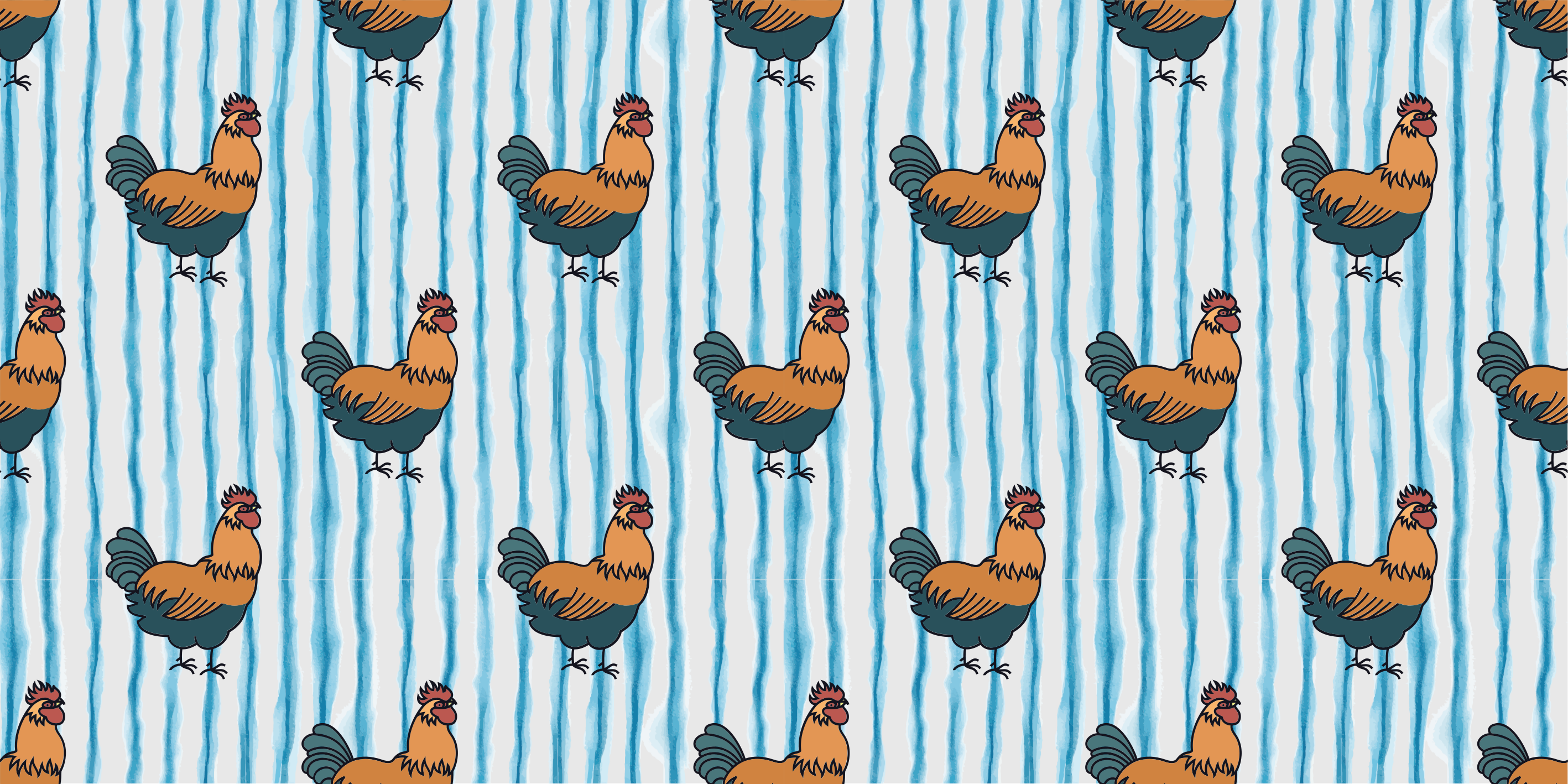 Aflombra vinílica animales motivo de gallina encantadora - TenVinilo