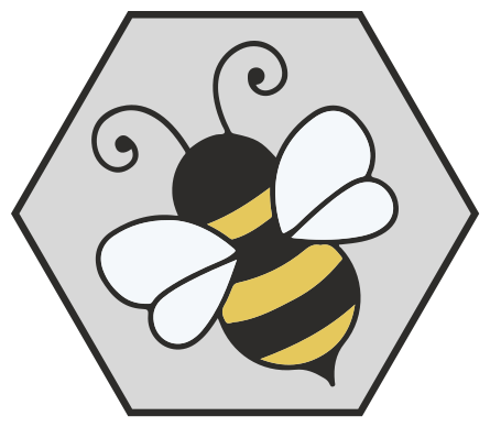 Aflombra vinílica animales diseño hexagonal de abejas - TenVinilo