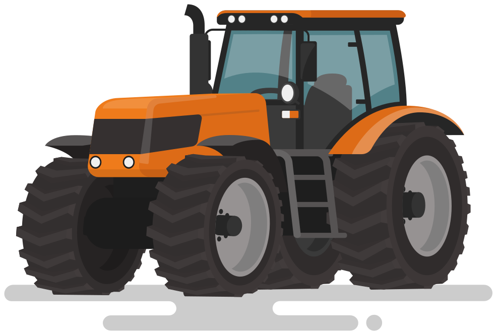 Aflombra vinílica animales tractor con grandes llantas - TenVinilo