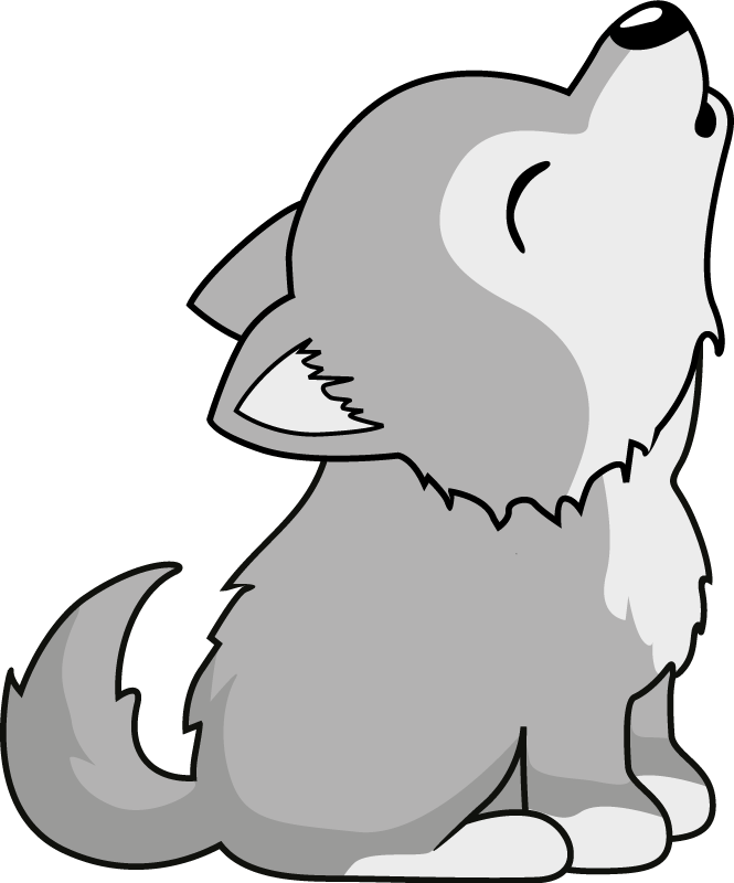 Aflombra vinílica animales ilustración de canino aullador - TenVinilo