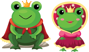 Aflombra vinílica animales ranas rey y reina - TenVinilo