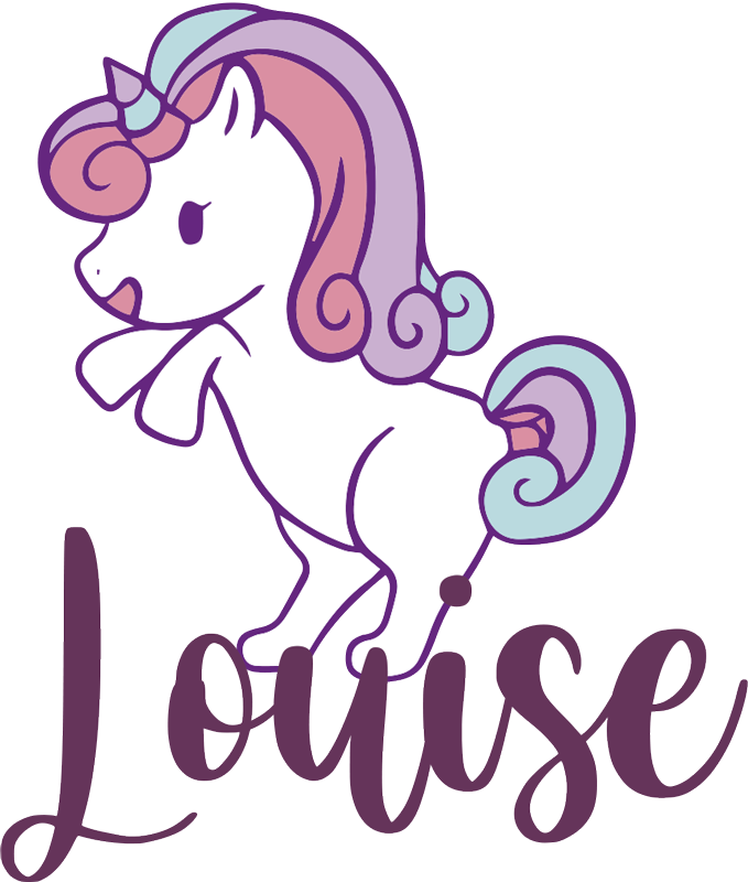 Aflombra vinílica animales unicornio pequeño divertido - TenVinilo