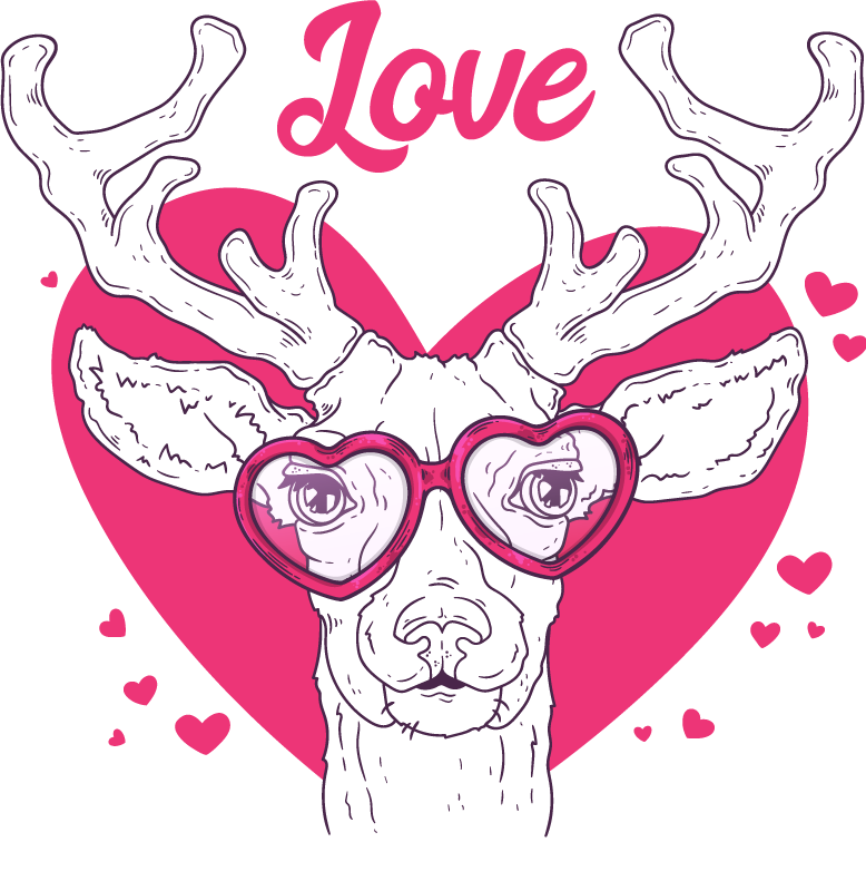 Aflombra vinílica animales amor de ciervo - TenVinilo