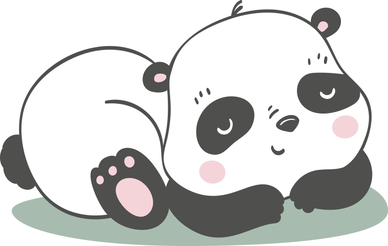 Aflombra vinílica animales ilustración panda - TenVinilo
