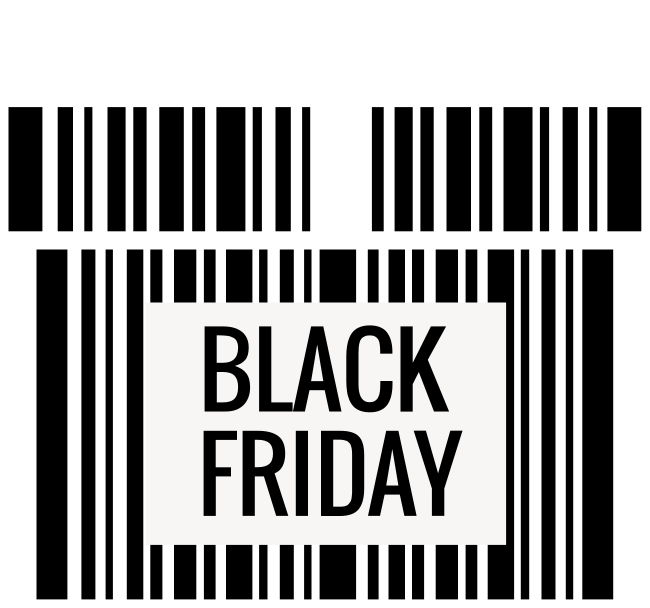 Alfombra vinílica black friday código de barras - TenVinilo