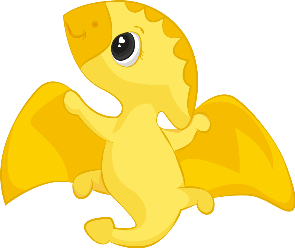 Aflombra vinílica animales dragón amarillo alegre - TenVinilo
