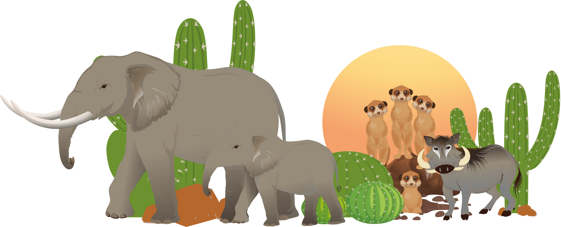 Aflombra vinílica animales escena de safari animal - TenVinilo