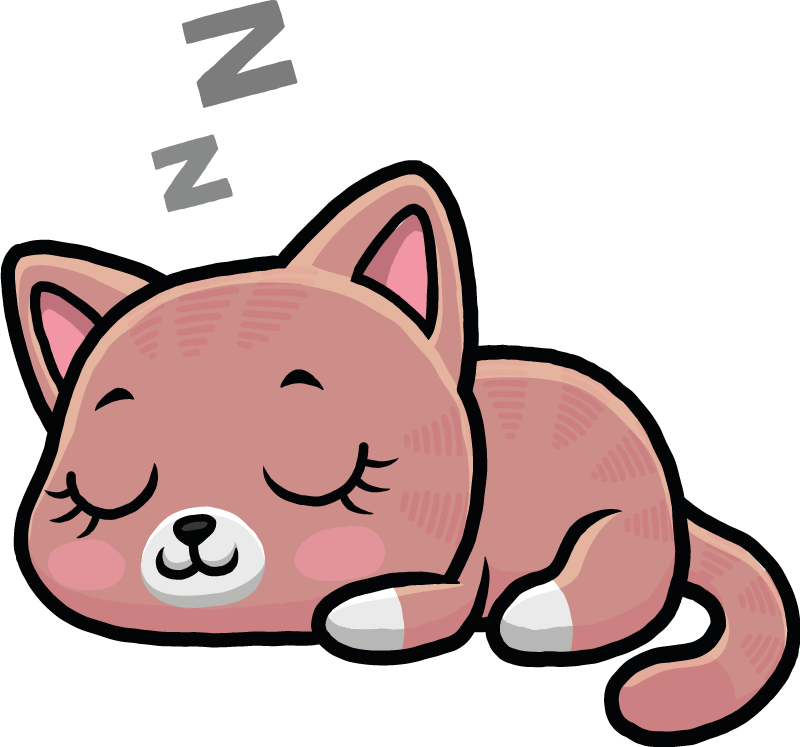 Aflombra vinílica animales ilustración de gato durmiendo - TenVinilo