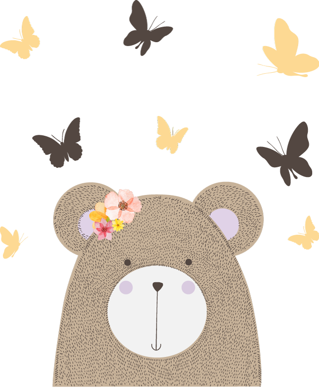 Aflombra vinílica animales motivo oso juguetón - TenVinilo