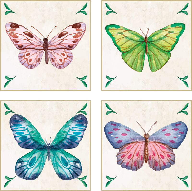 Aflombra vinílica animales diseños de mariposas vivas - TenVinilo