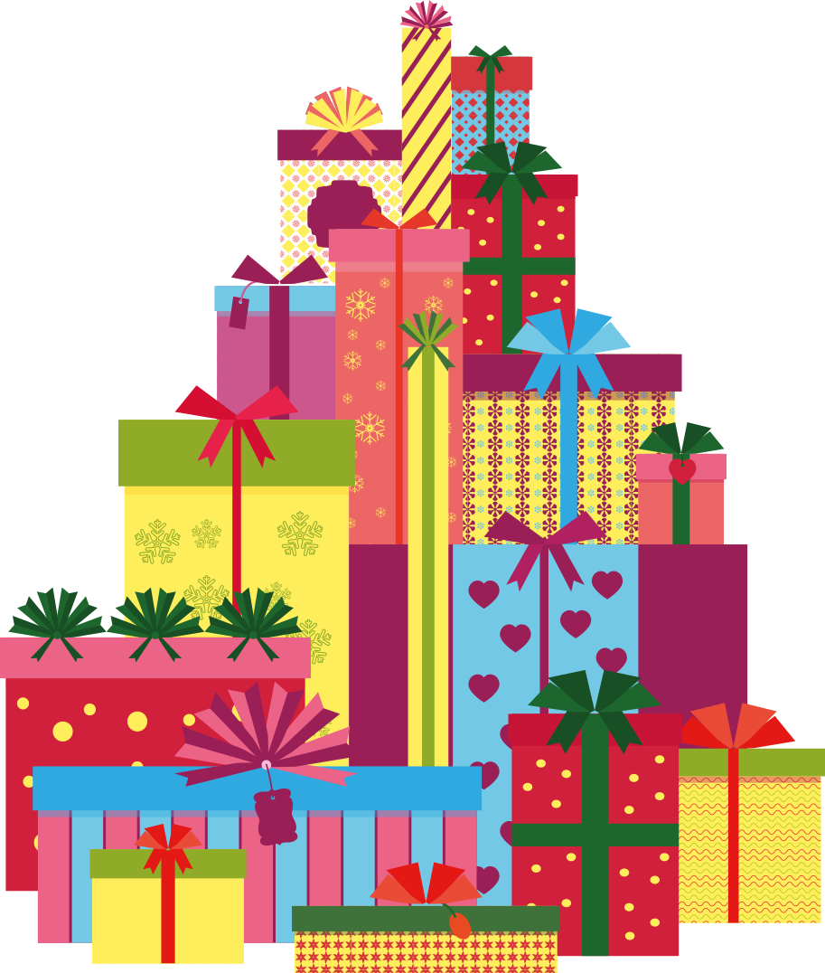 Alfombra vinílica navidad gran montón de regalos - TenVinilo